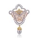 Beautifully Crafted Diamond Pendant Set with Matching Earrings in 18k gold with Certified Diamonds - LPT2109P